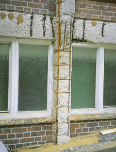 Foto mit Betonwand